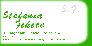 stefania fekete business card